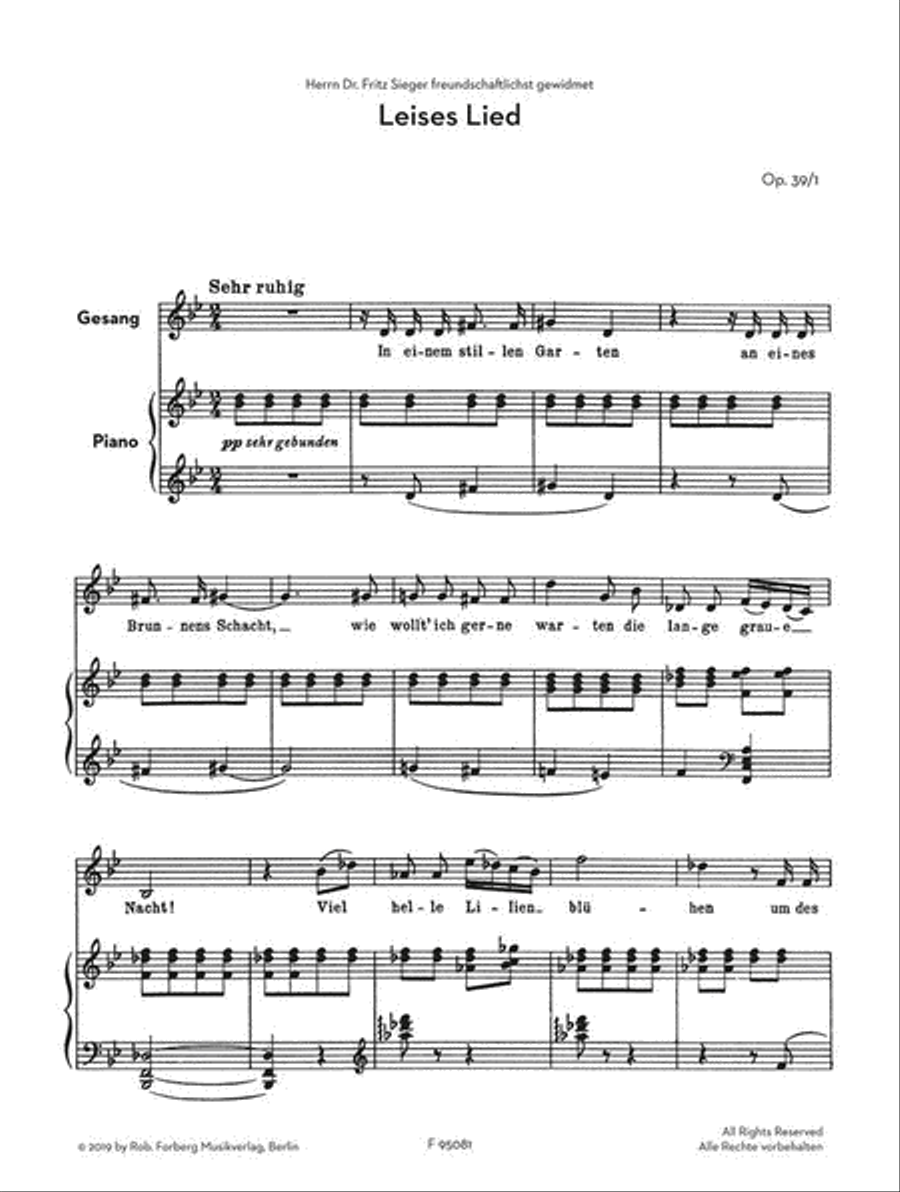 Funf Lieder op. 39 Voice Solo scores gallery preview page 4