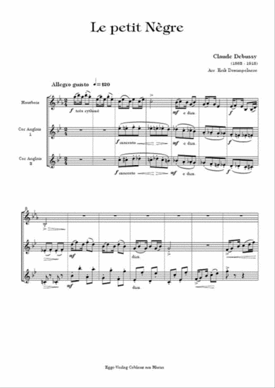 Le Petit Negre English Horn scores gallery preview page 1