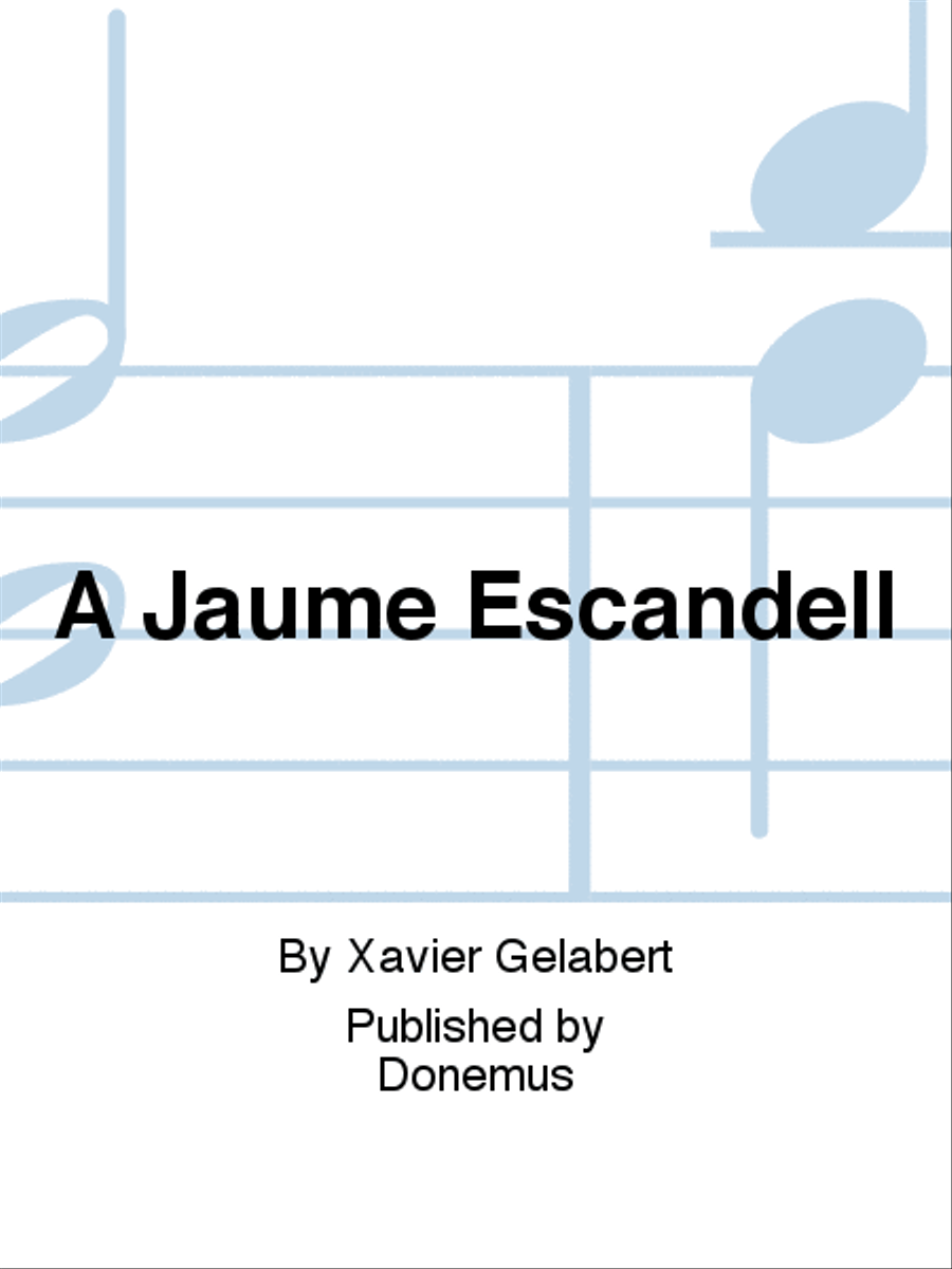 A Jaume Escandell Mixed Choir scores gallery preview page 1