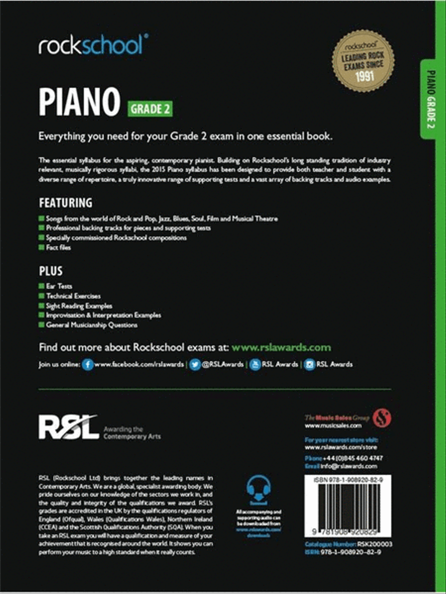 Rockschool Piano - Grade 2 (2015) Piano Solo scores gallery preview page 2