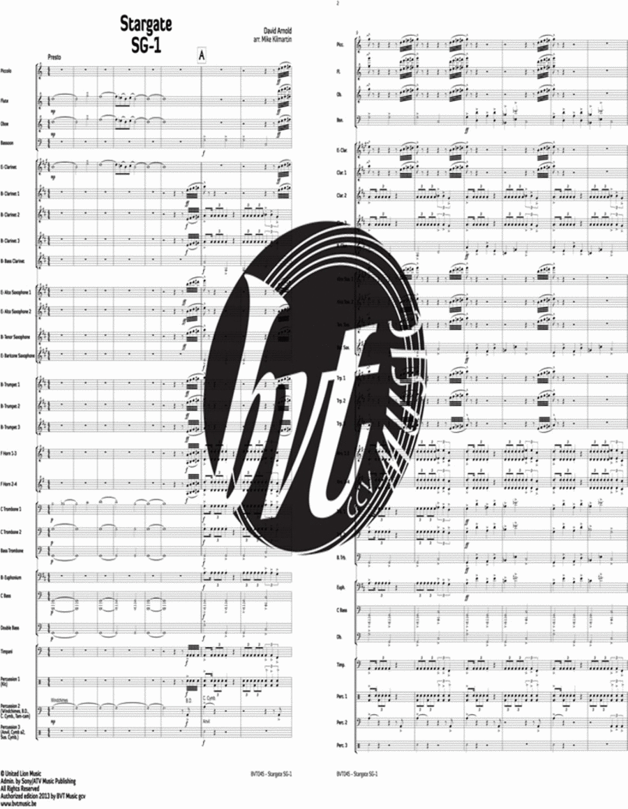 Stargate SG-1 Concert Band scores gallery preview page 1