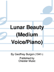 Lunar Beauty (Medium Voice/Piano)