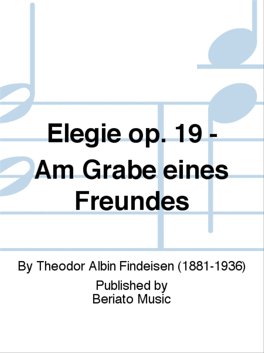 Elegie op. 19 - Am Grabe eines Freundes Double Bass scores gallery preview page 1