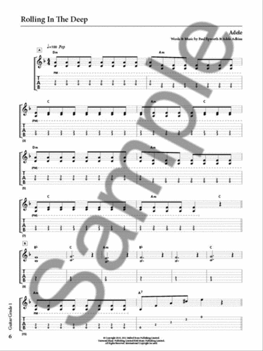 Rockschool Guitar Grade 1 (2018) Guitar scores gallery preview page 3
