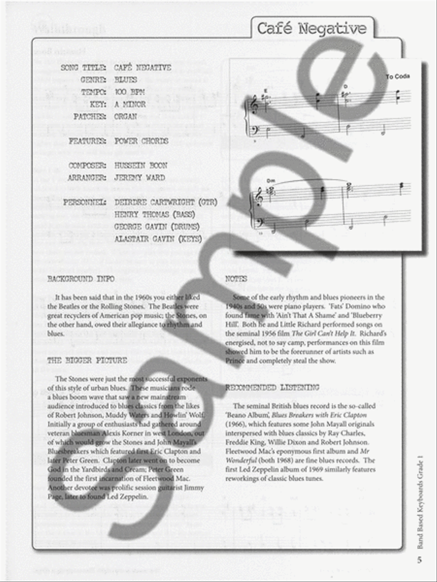 Rockschool: Band Based Keys - Grade 1 Piano scores gallery preview page 2