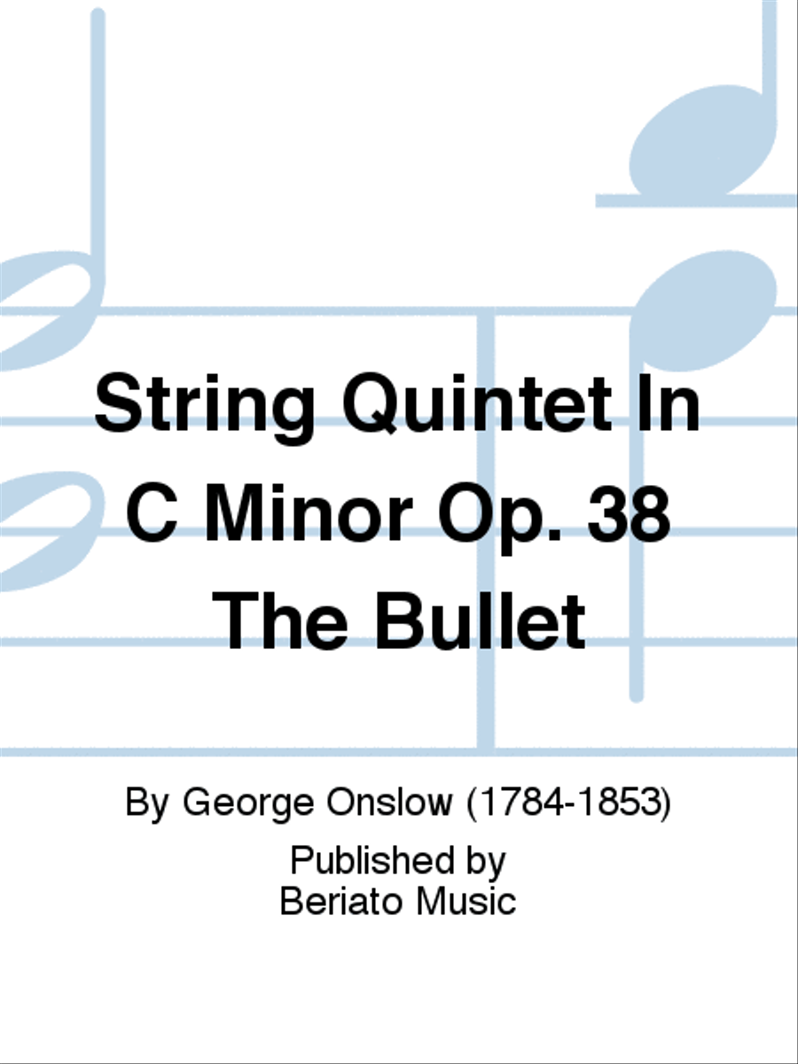 String Quintet In C Minor Op. 38 The Bullet String Quintet scores gallery preview page 1