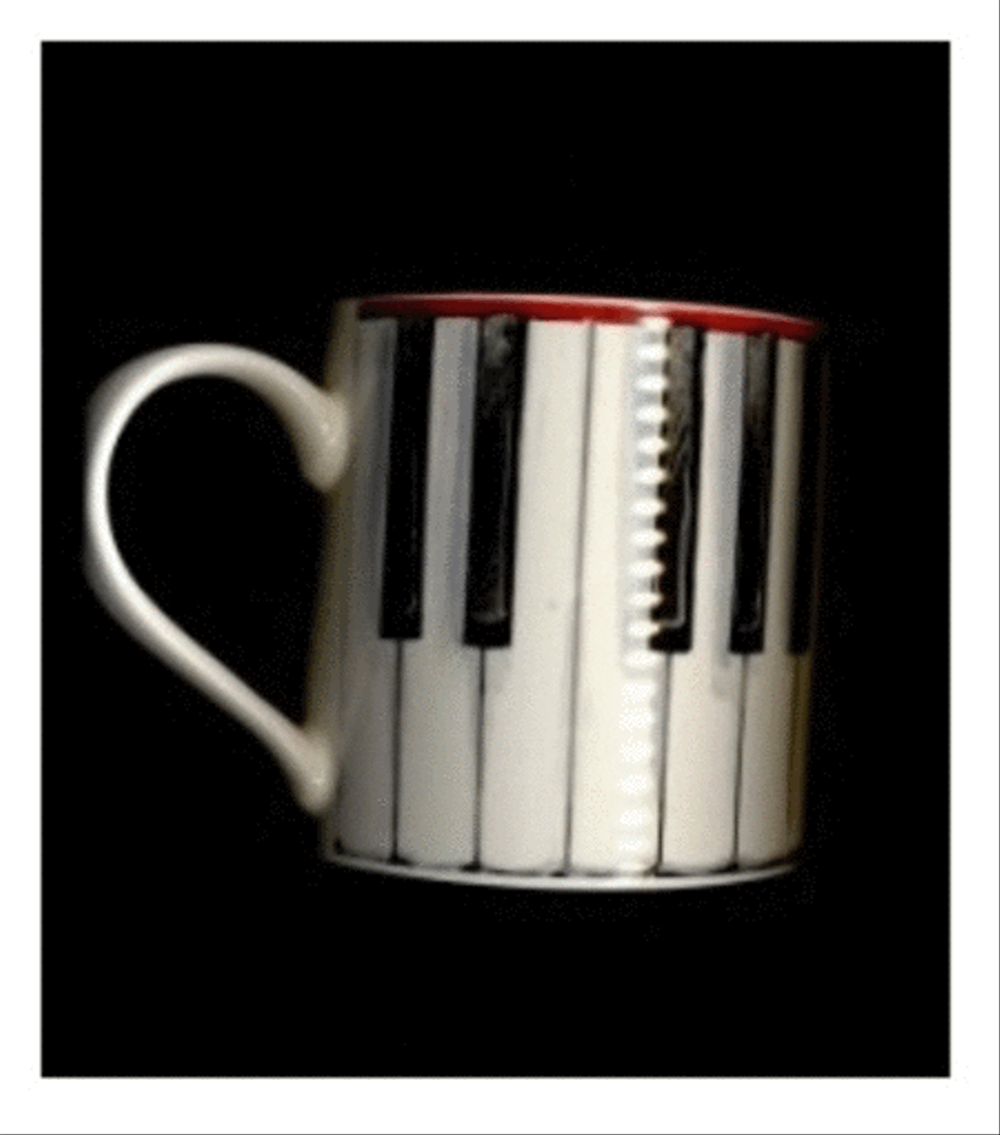 Fine China Mug - Piano Keys Design scores gallery preview page 1
