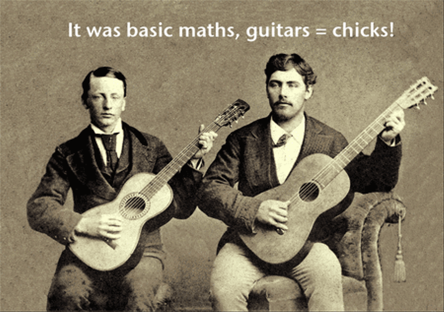 Mildew Design: Basic Maths, Guitars - Chicks Guitar scores gallery preview page 1