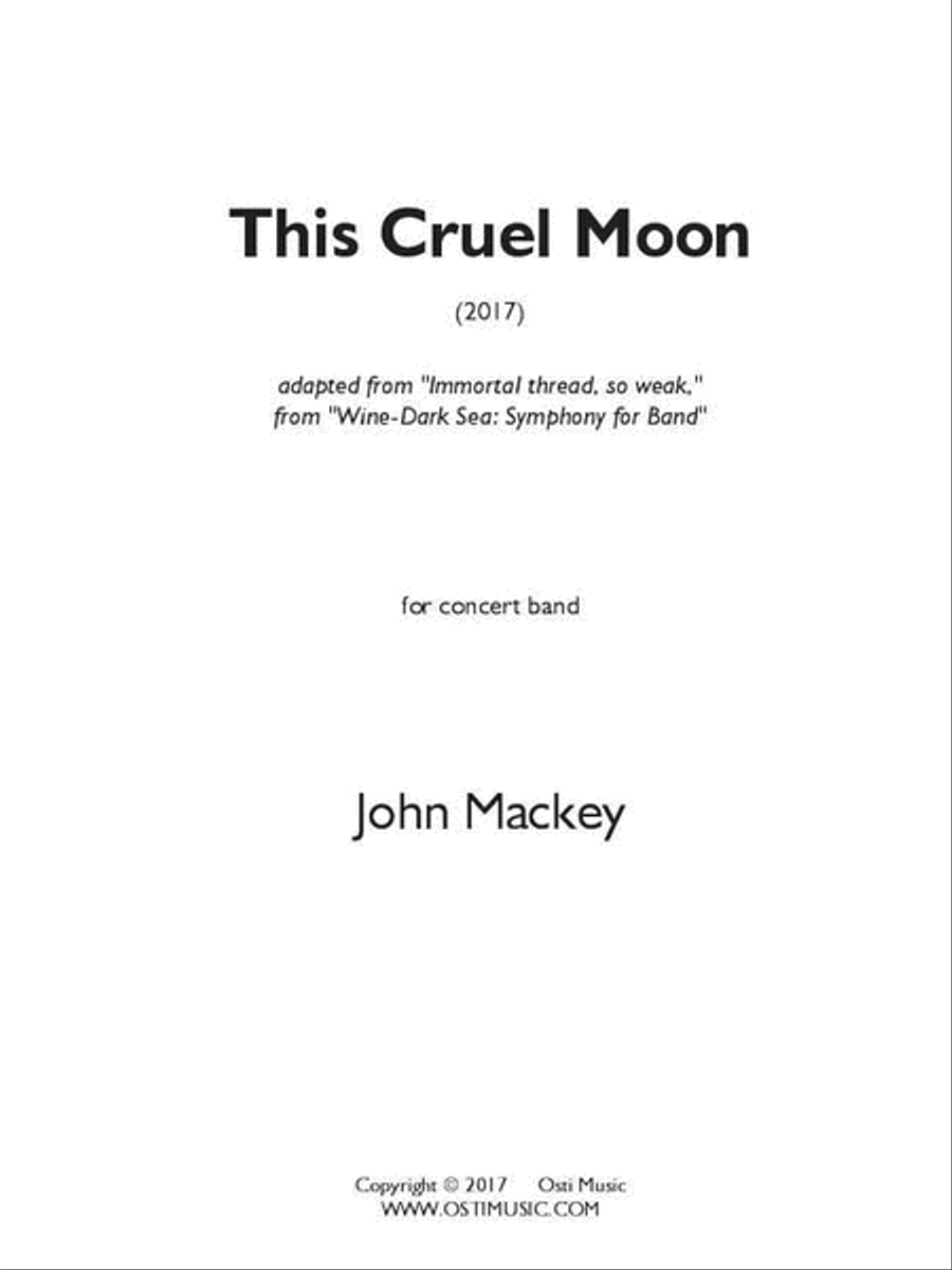 This Cruel Moon Concert Band - Sheet Music page 2