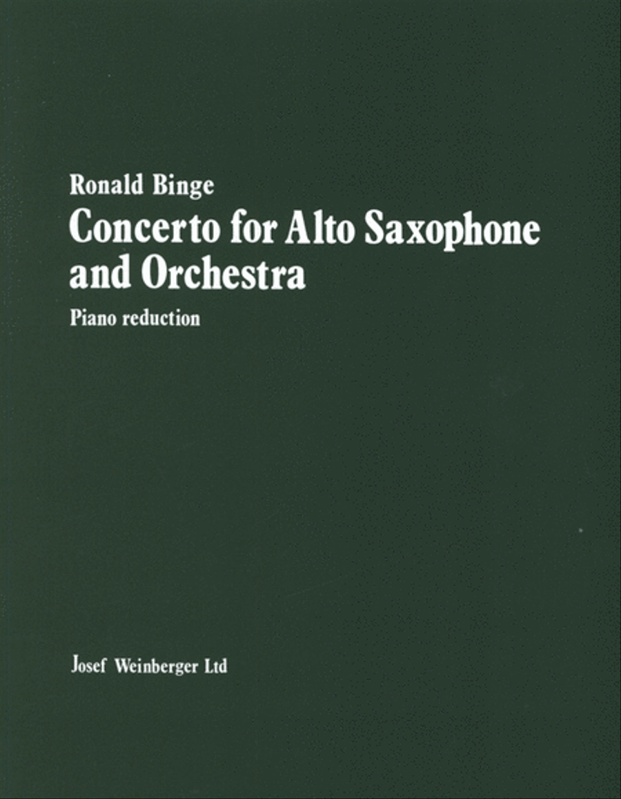 Concerto for Alto Saxophone and Orchestra Alto Saxophone scores gallery preview page 1