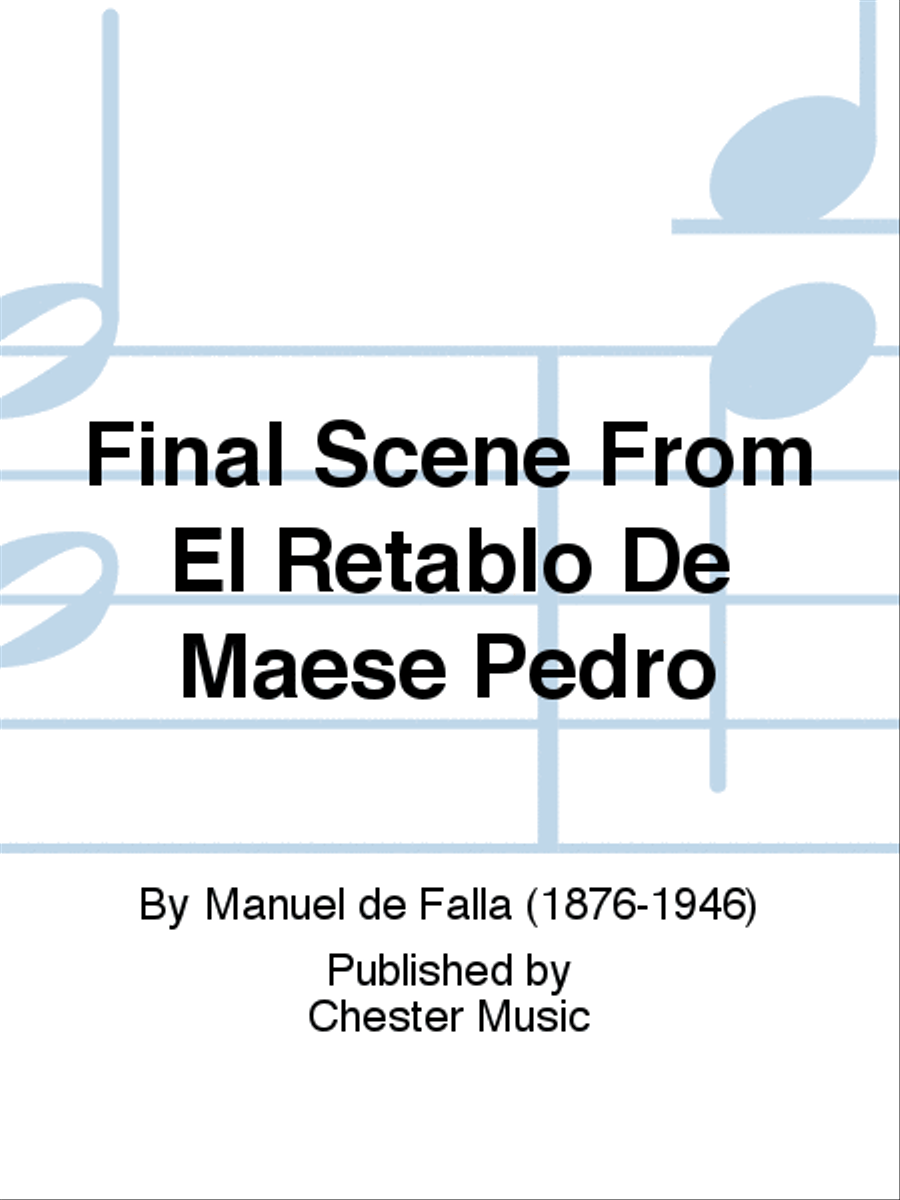 Final Scene From El Retablo De Maese Pedro Baritone Voice scores gallery preview page 1