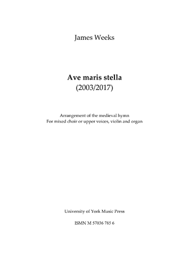 Ave Maris Stella
