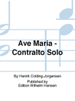 Ave Maria - Contralto Solo