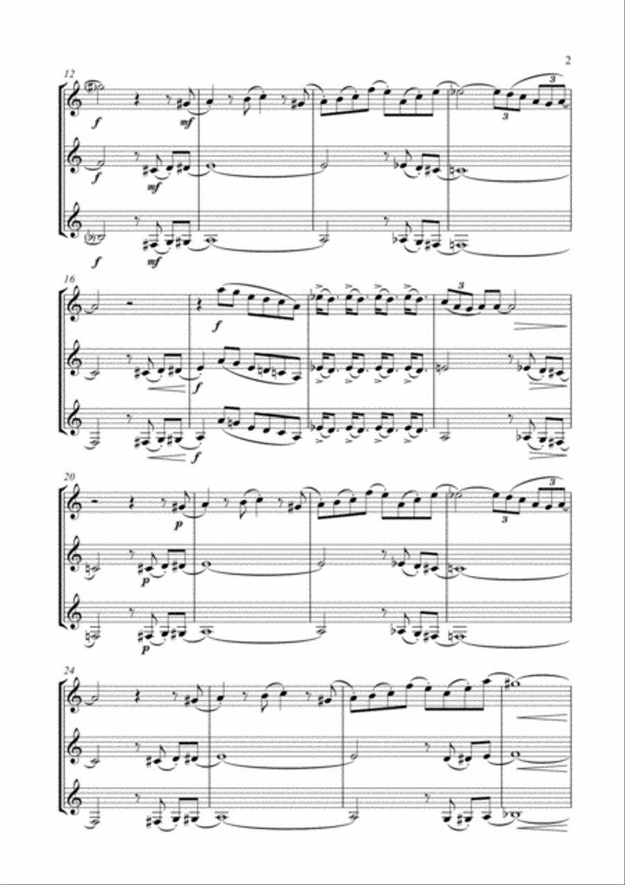 The Pink Panther from THE PINK PANTHER Woodwind Ensemble scores gallery preview page 3