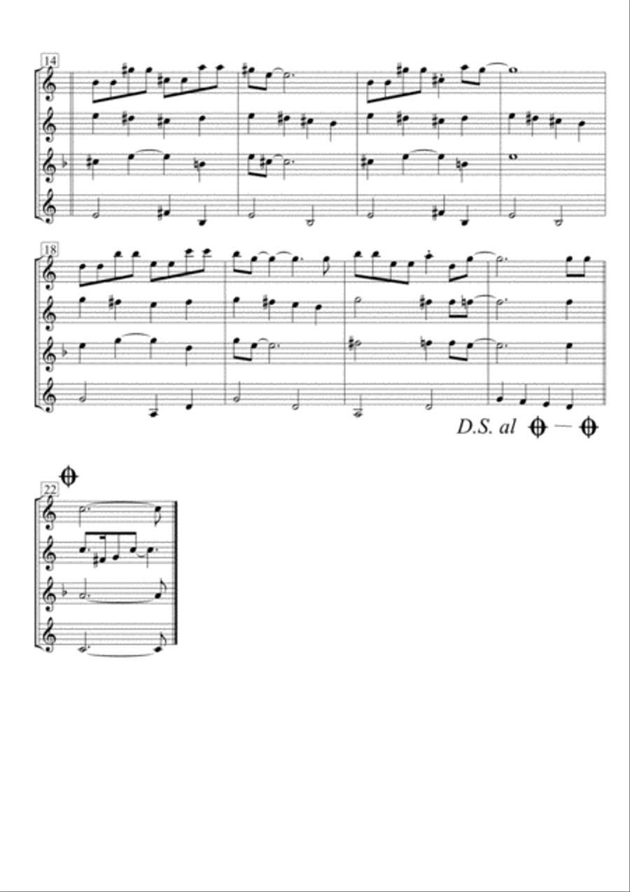 Winter Wonderland Saxophone Quartet scores gallery preview page 3