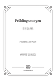 Mahler-Frühlingsmorgen in F Major,for Voice and Piano
