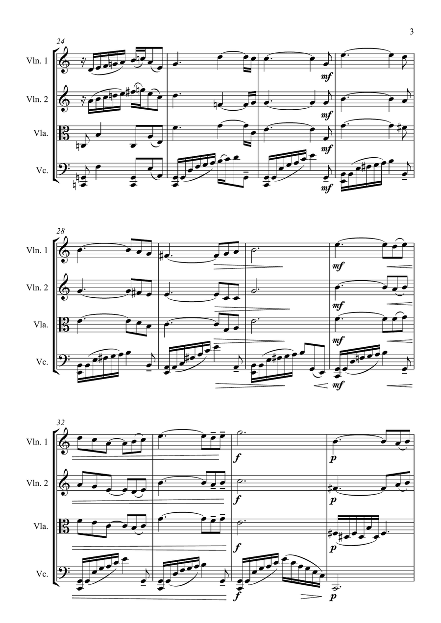 F. Lehár - Dein ist mein ganzes Herz String Quartet scores gallery preview page 3