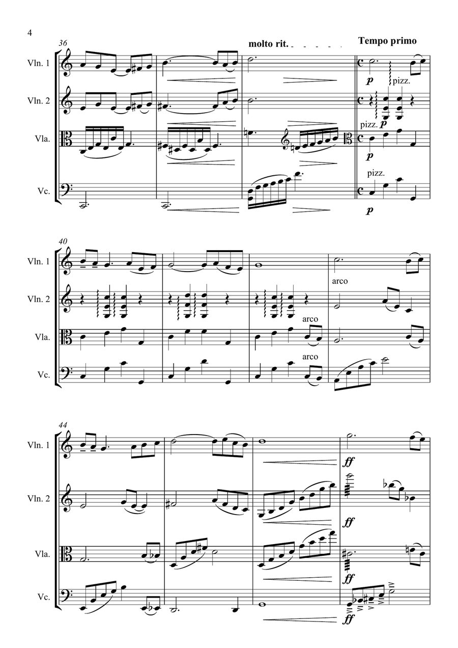 F. Lehár - Dein ist mein ganzes Herz String Quartet scores gallery preview page 4