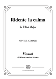 Mozart-Ridente la calma,in E flat Major,for Voice and Piano