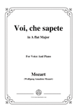 Mozart-Voi,che sapete,in A flat Major,for Voice and Piano