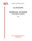 [Blank] Interval Studies for Solo Violin