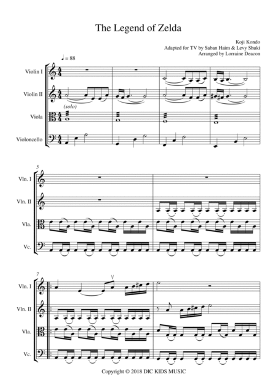 The Legend Of Zelda String Quartet scores gallery preview page 2