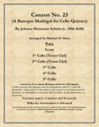 Canzon No. 23 A Baroque Madrigal for Cello Quintet