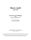 Concerto for Cello in F Major by Marie Jaëll (1846-1925)