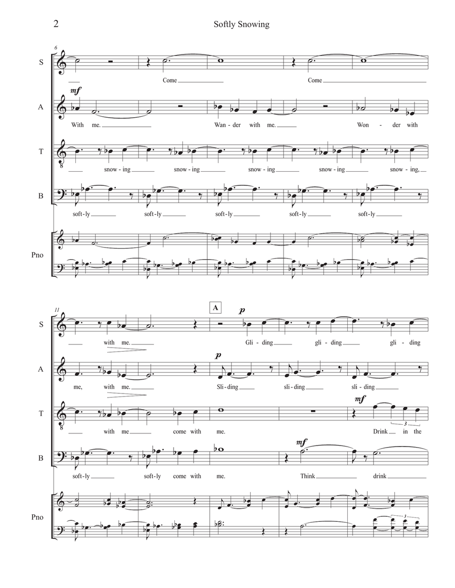 Seasons: A Love Story. A song cycle for SATB a cappella chorus by Douglas Lieberman. 4-Part scores gallery preview page 4