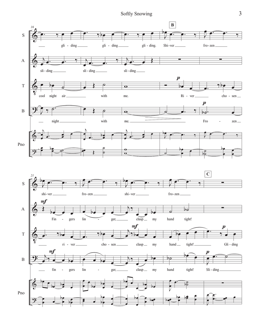 Seasons: A Love Story. A song cycle for SATB a cappella chorus by Douglas Lieberman. 4-Part scores gallery preview page 5