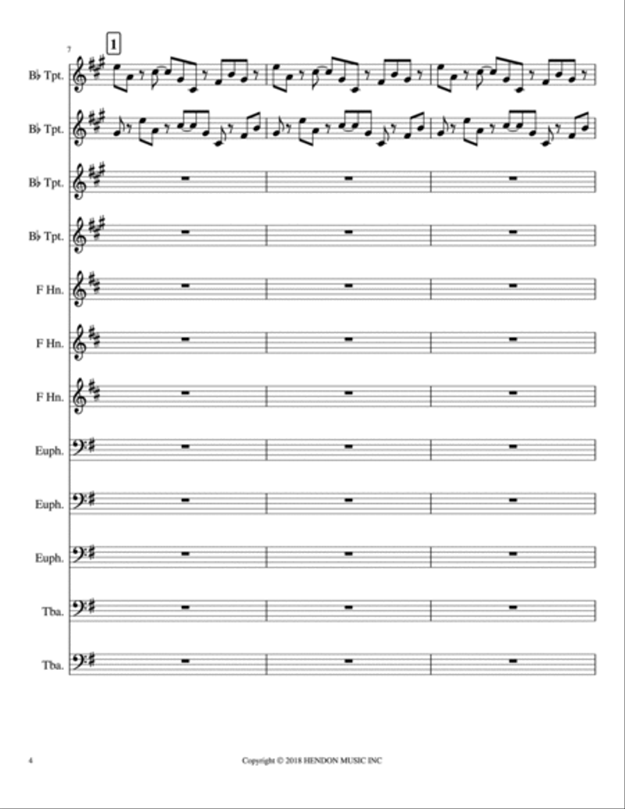 Electric Counterpoint (ens) Brass Ensemble scores gallery preview page 4