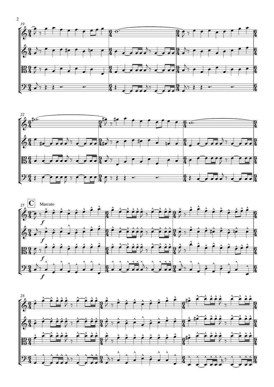 Excerpt From Maestoso Excerpt From Maestoso String Quartet scores gallery preview page 3