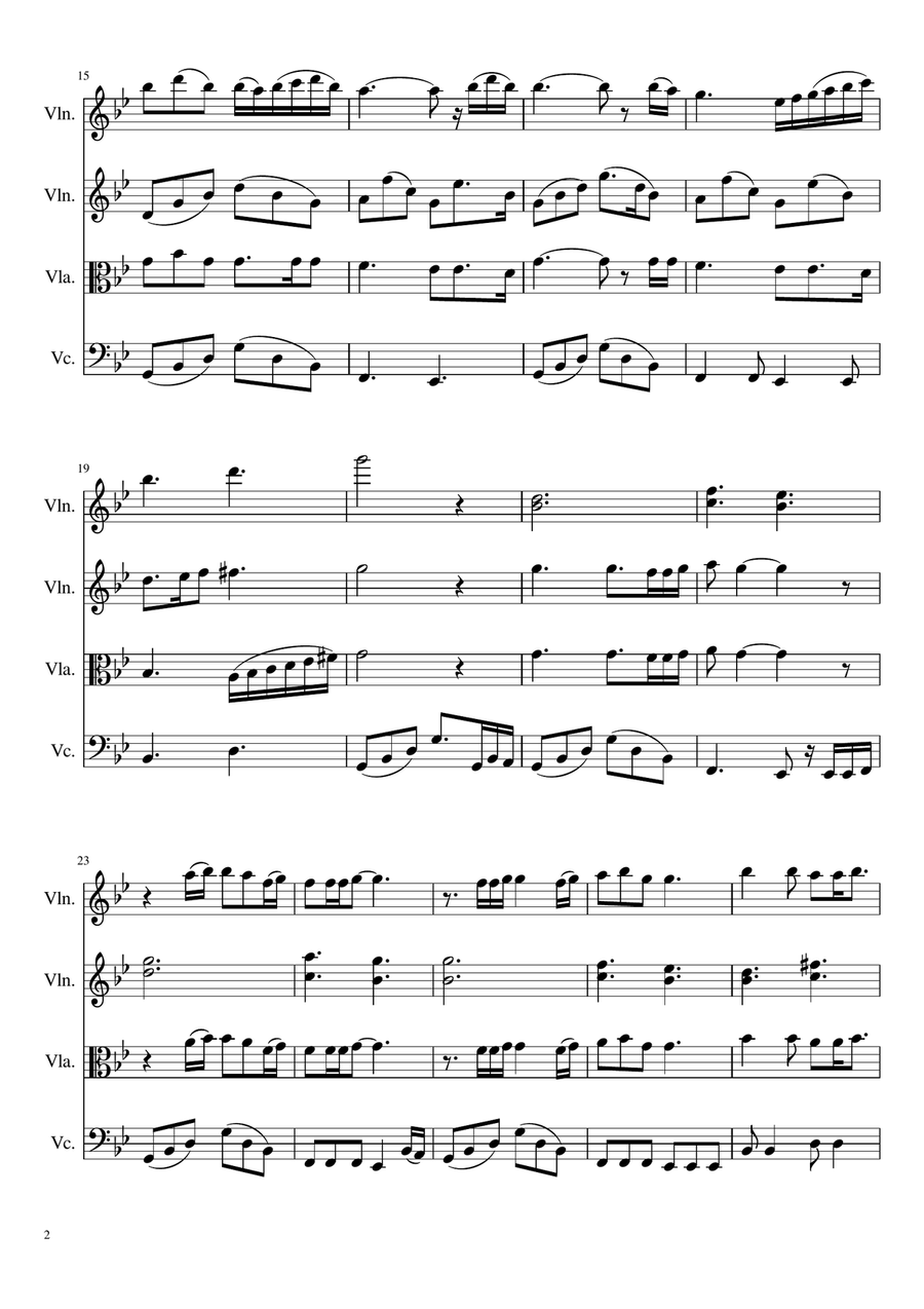 Nothing Else Matters String Quartet scores gallery preview page 2