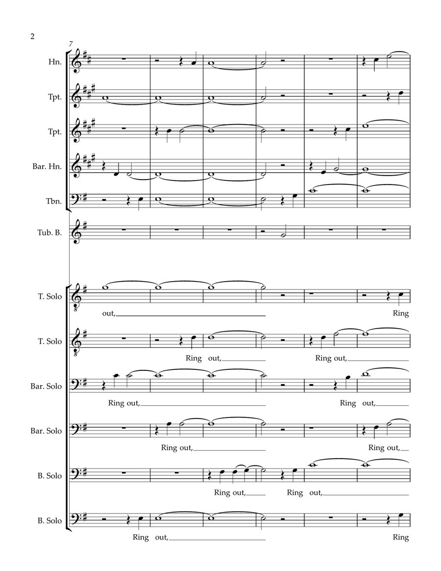 W L Larsen - Ring Out, Wild Bells TTBB scores gallery preview page 4