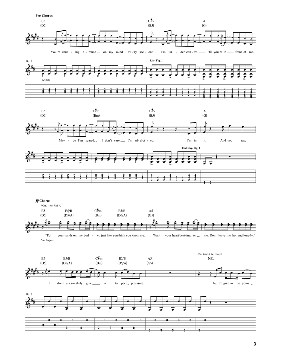 Peer Pressure (feat. Julia Michaels) Acoustic Guitar scores gallery preview page 3