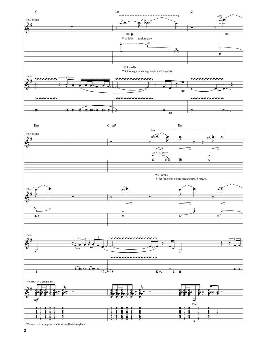 Pigs (Three Different Ones) Guitar Tablature scores gallery preview page 2
