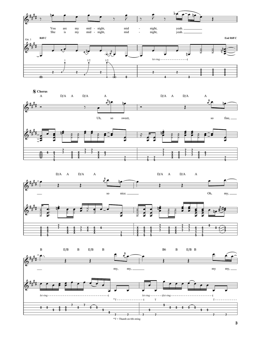 Highway Tune Highway Tune Guitar Tablature scores gallery preview page 3