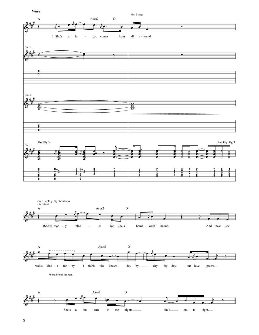 Flower Power Flower Power Guitar Tablature scores gallery preview page 2