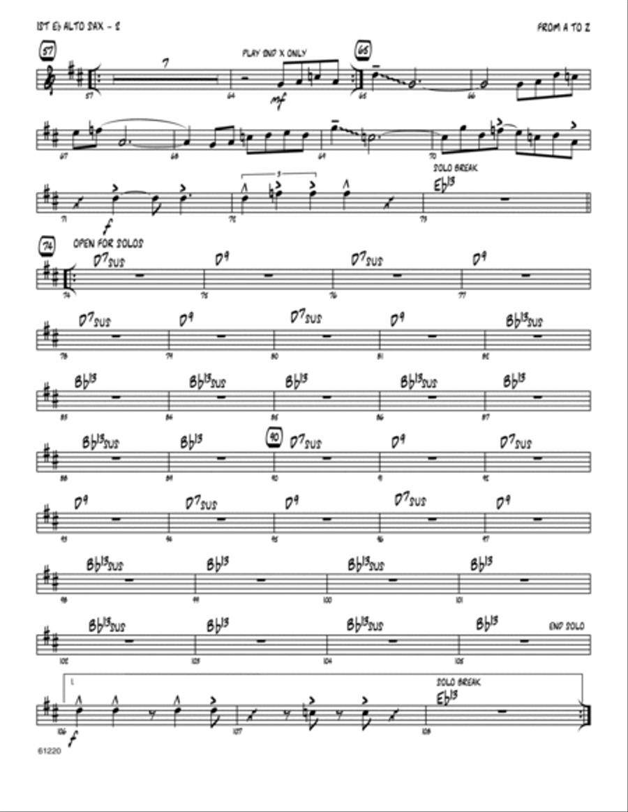From A To Z - 1st Eb Alto Saxophone Alto Saxophone scores gallery preview page 2