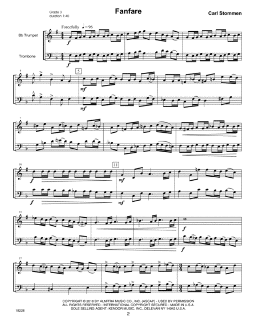 15 Melodious Duets Brass Duet scores gallery preview page 2
