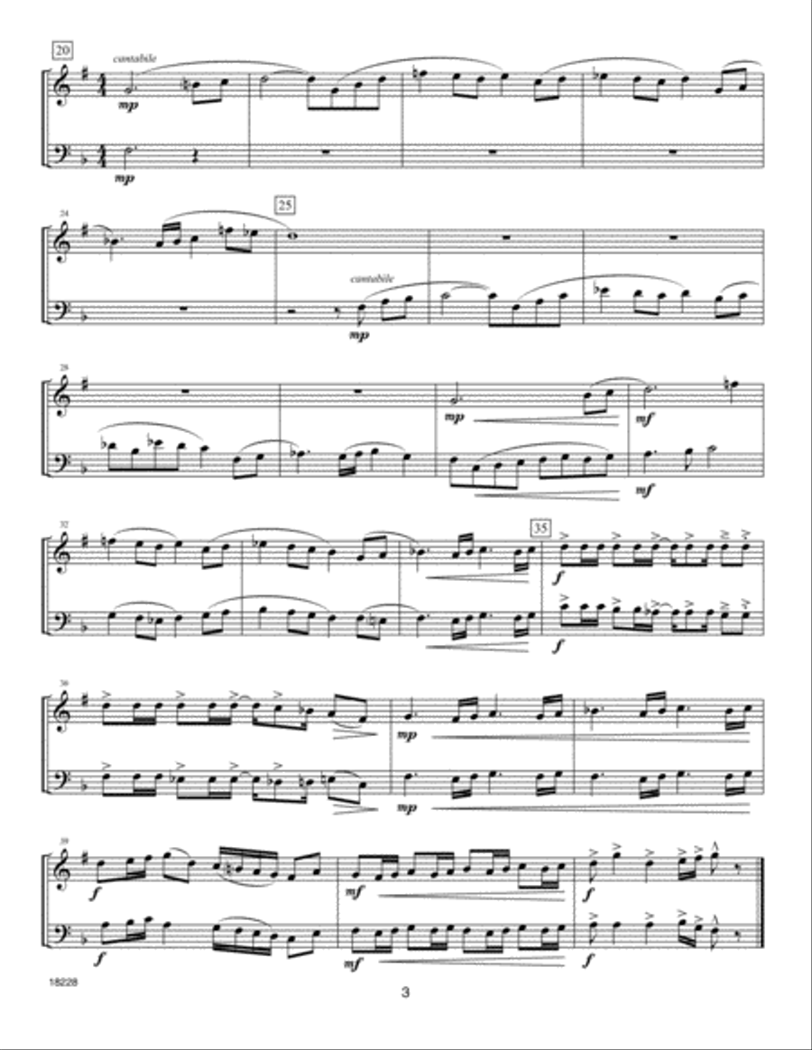 15 Melodious Duets Brass Duet scores gallery preview page 3