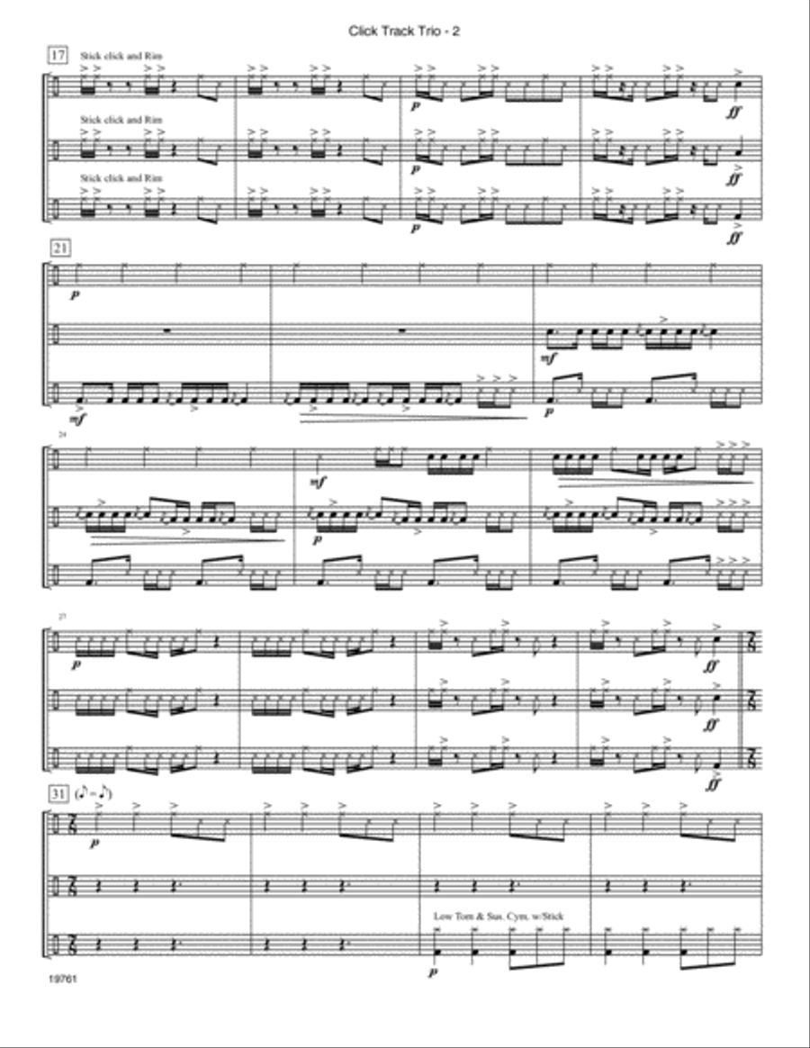 Click Track Trio - Full Score Brass Duet - Digital Sheet Music page 2
