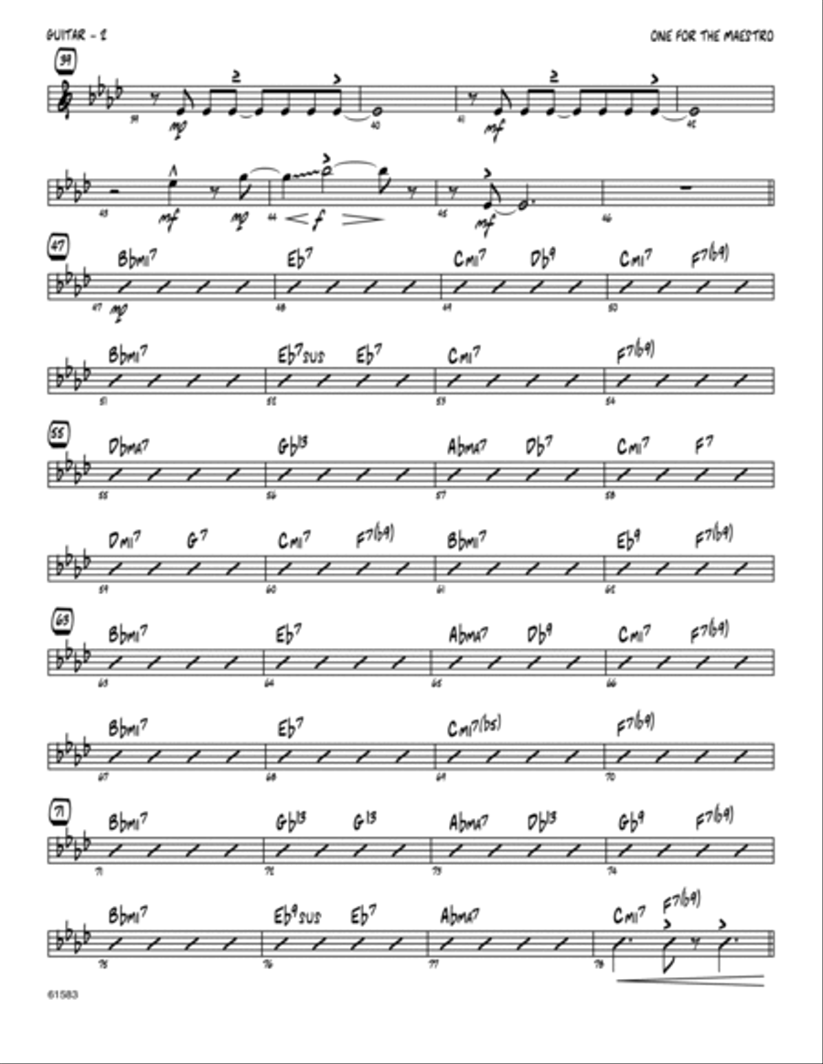 One For The Maestro - Guitar Electric Guitar scores gallery preview page 2