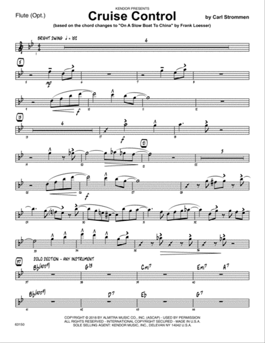 Cruise Control - Flute Flute scores gallery preview page 1