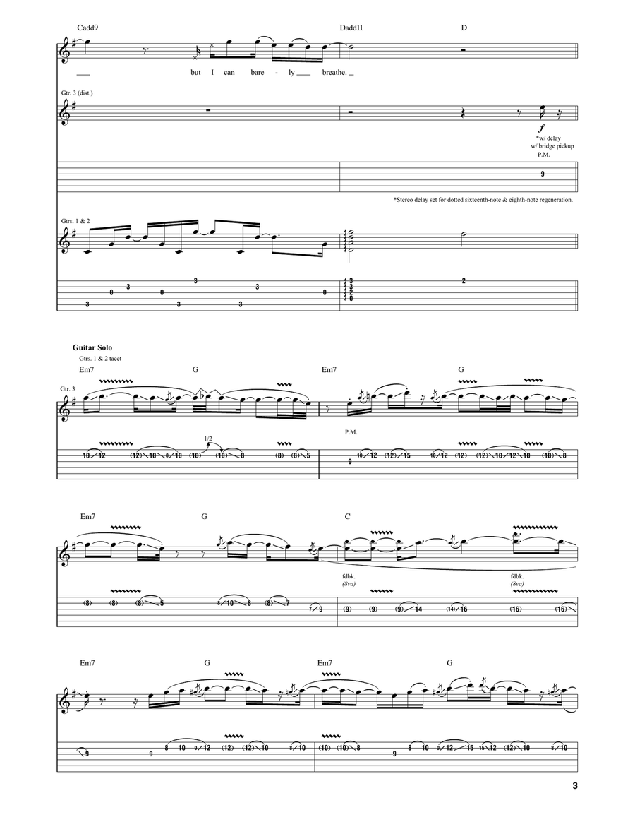 Out Of Reach Out Of Reach Guitar Tablature scores gallery preview page 3