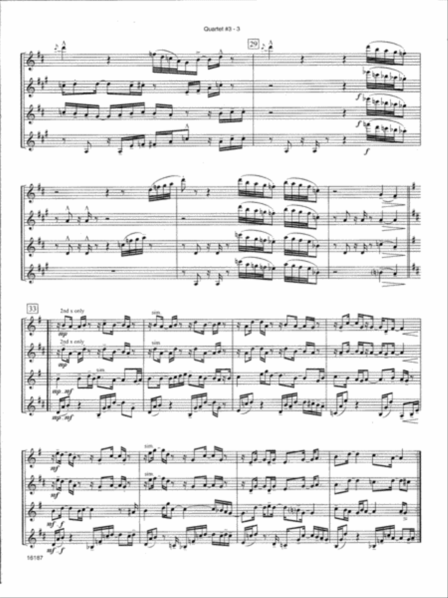 Quartet #3 - Full Score Woodwind Ensemble scores gallery preview page 3