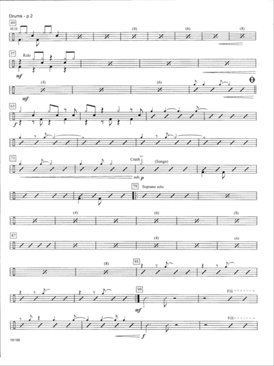Quartet #2 In Three Movements - Drum Set Drum Set scores gallery preview page 2