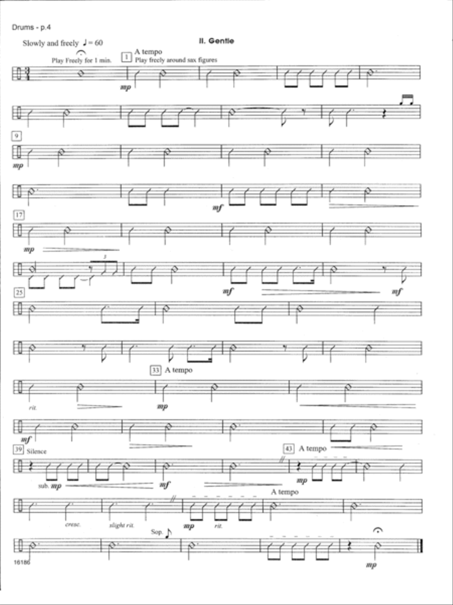 Quartet #2 In Three Movements - Drum Set Drum Set scores gallery preview page 4