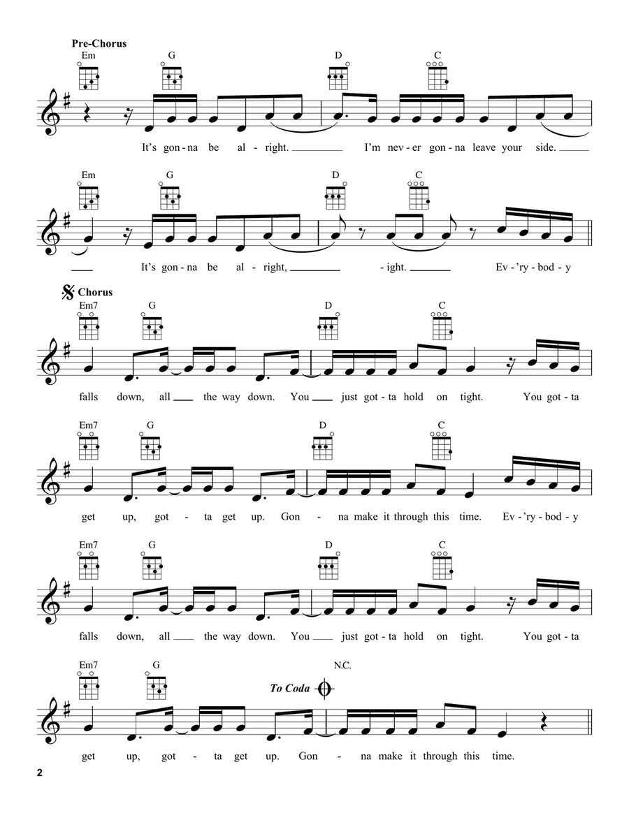 Falls (feat. Sasha Sloan) Ukulele scores gallery preview page 2