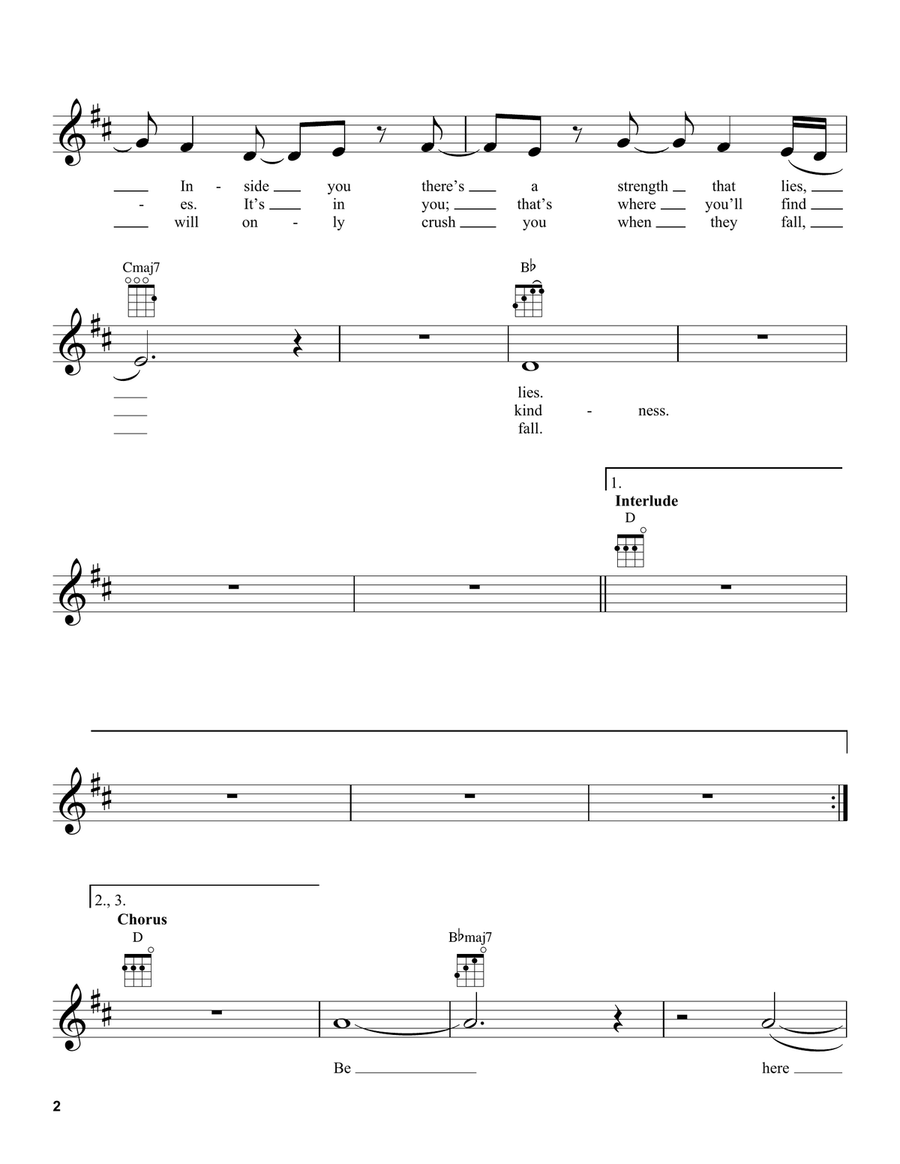 Be Here Now Be Here Now Ukulele scores gallery preview page 2